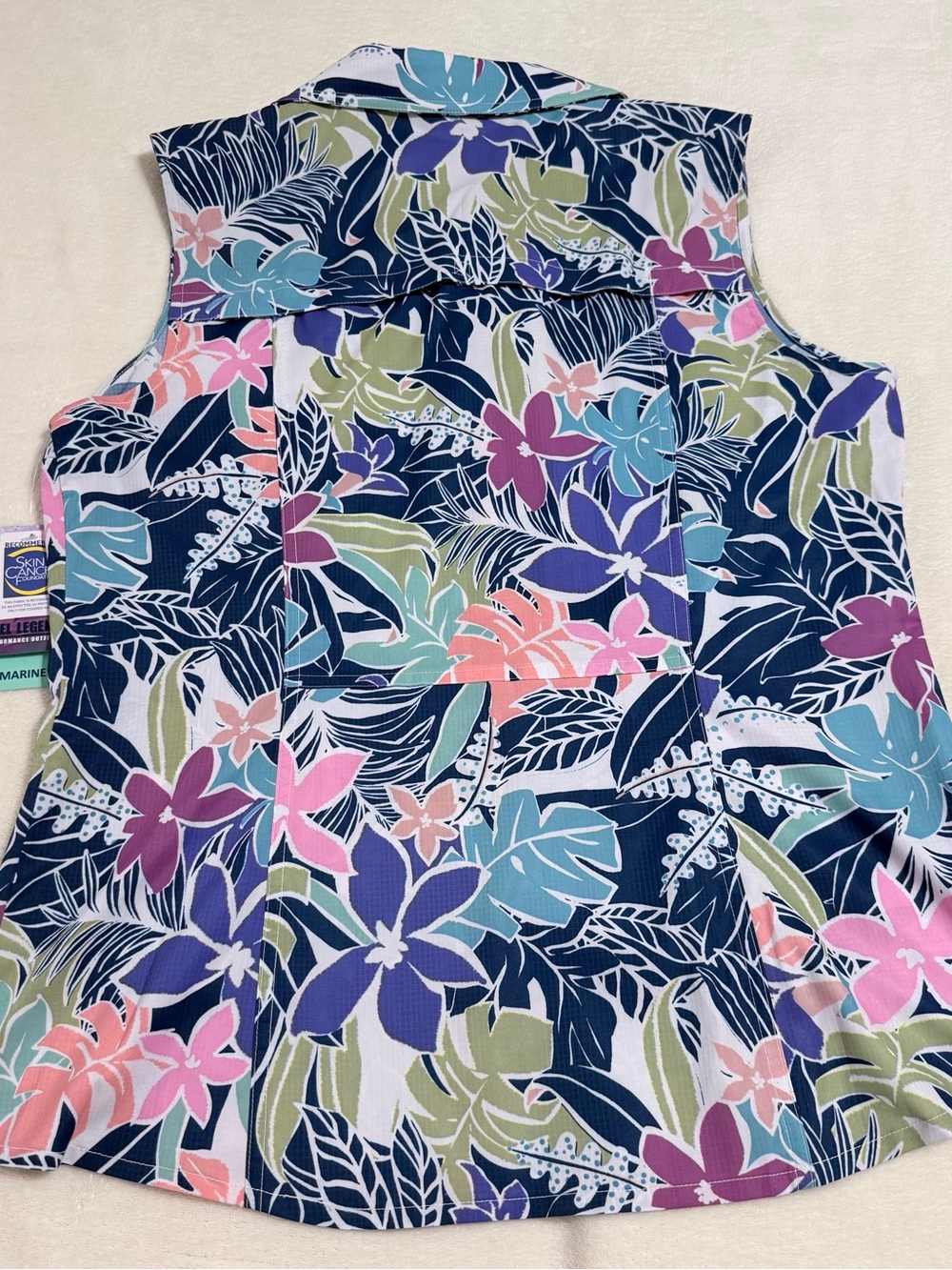 Reel Legends:Sleeveless Tropical Button-DownShirt - Size L - NWT - Picture 2 of 15